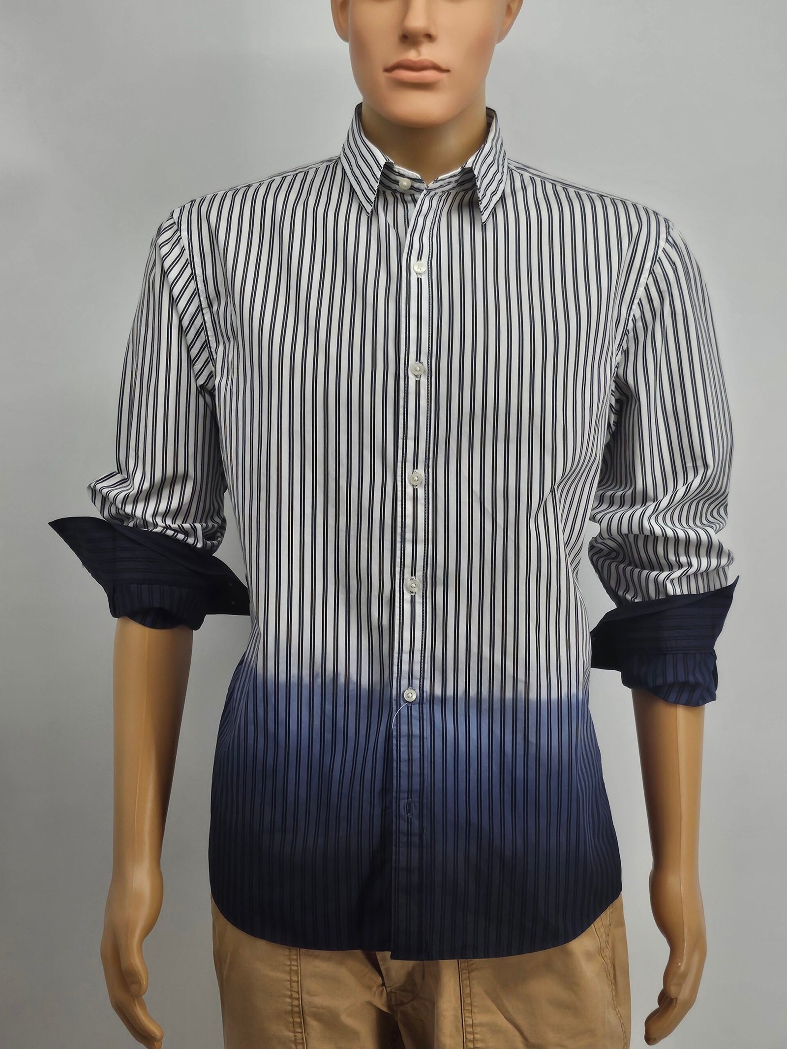 Mens Michael Kors LS Striped Shirt - Image 2