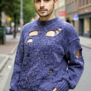 Mens Asos Design Destroyed Sweater