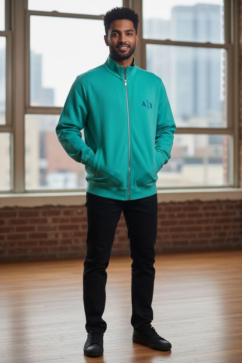 Mens Armani Exchange Zip-up Track Top