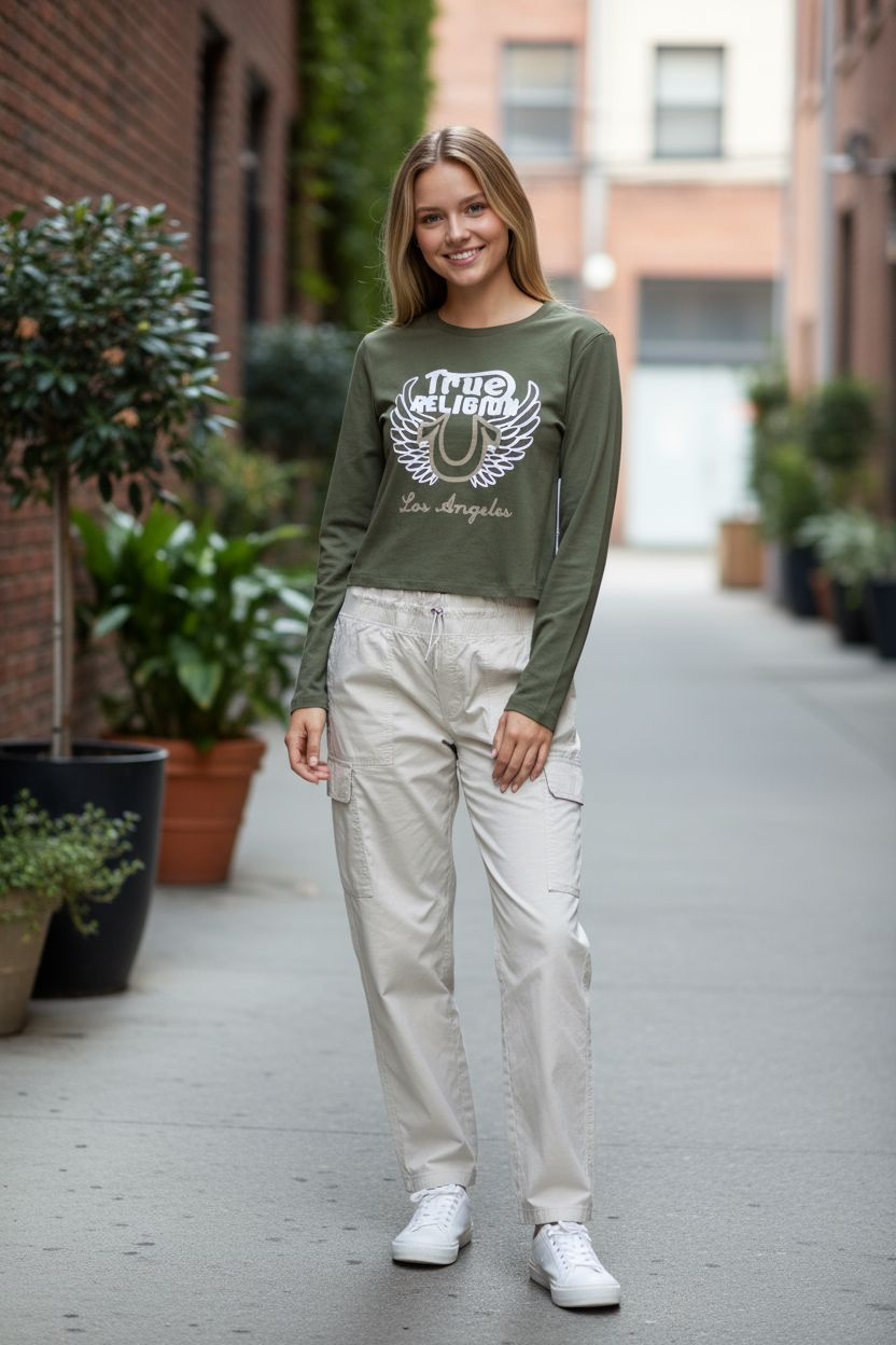 Ladies True Religion L/S T-Shirt - Image 3