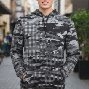 Mens Adidas Plaid Pullover Hoodie