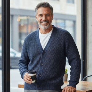 Mens Express Button Up Cardigan