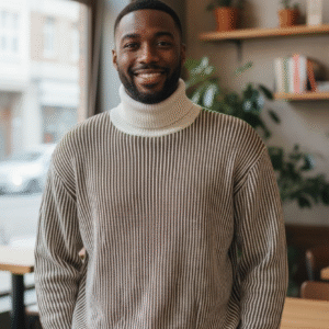 Mens Native Youth Polar Neck Sweater/Jersey