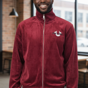 Mens True Religion Velour Tour Track Jacket