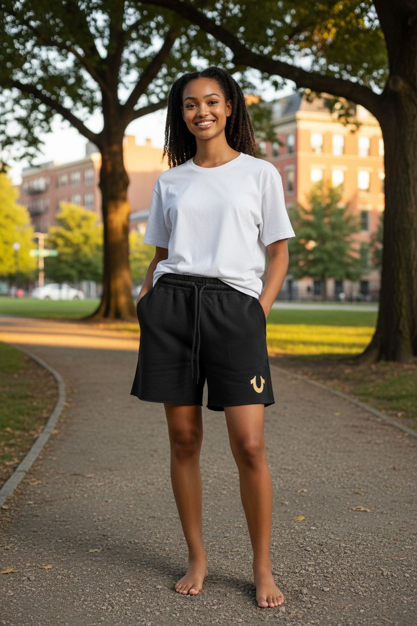 Ladies True Religion Foil Shorts - Image 3