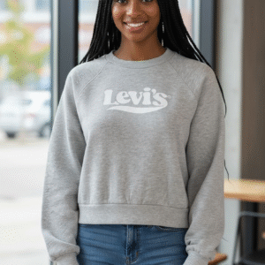 Ladies Cropped Crew Neck Sweatshirt
