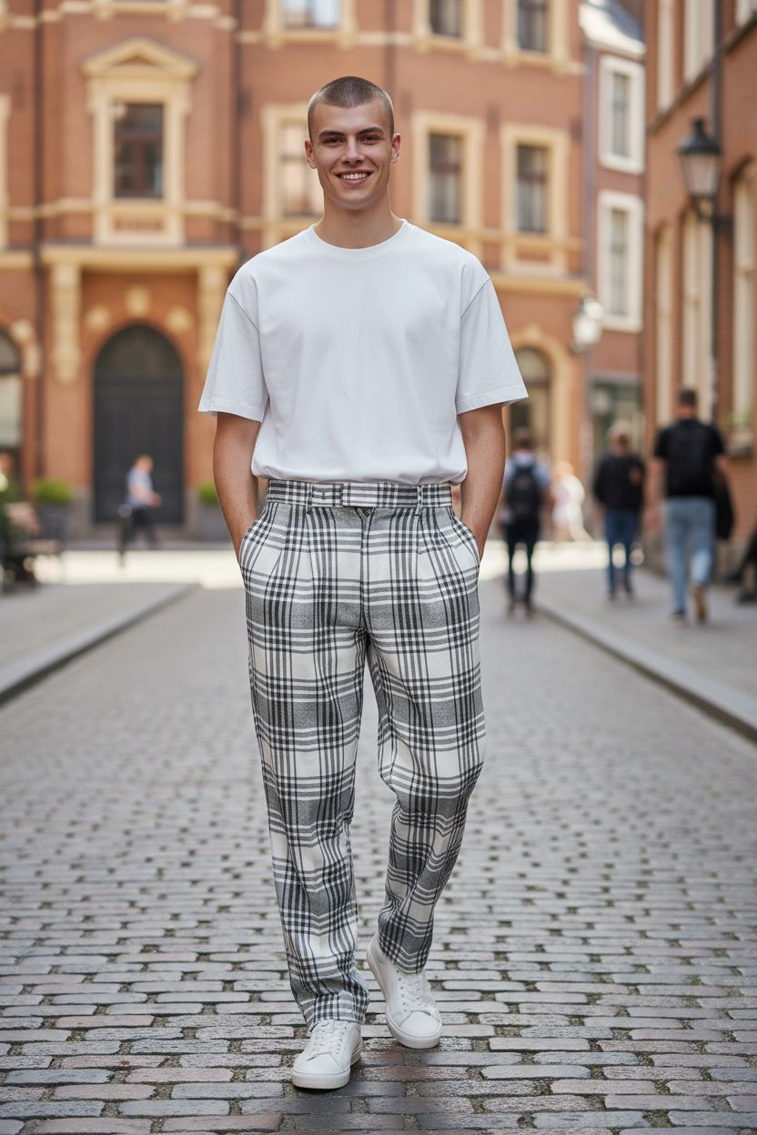 Mens Plaid Pants - Image 3