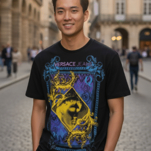 Mens Versace Greek Print SS T-Shirt