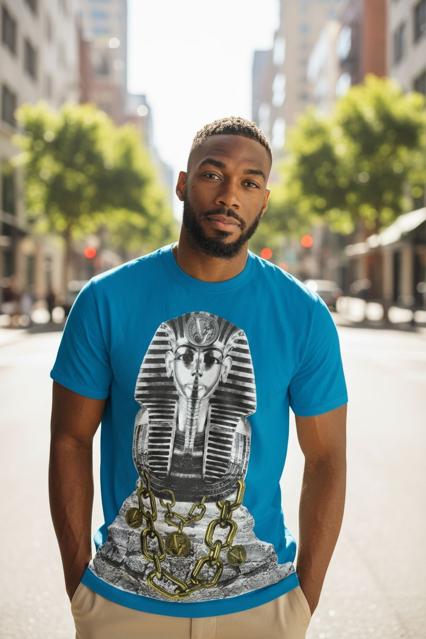 Mens Versace Egyptian Print SS T-Shirt