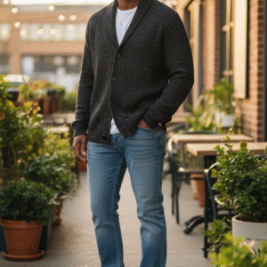 Mens Express Collared Cardigan