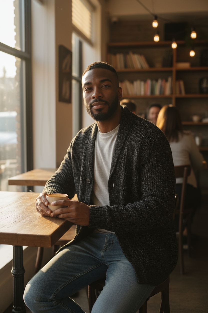 Mens Express Collared Cardigan - Image 3