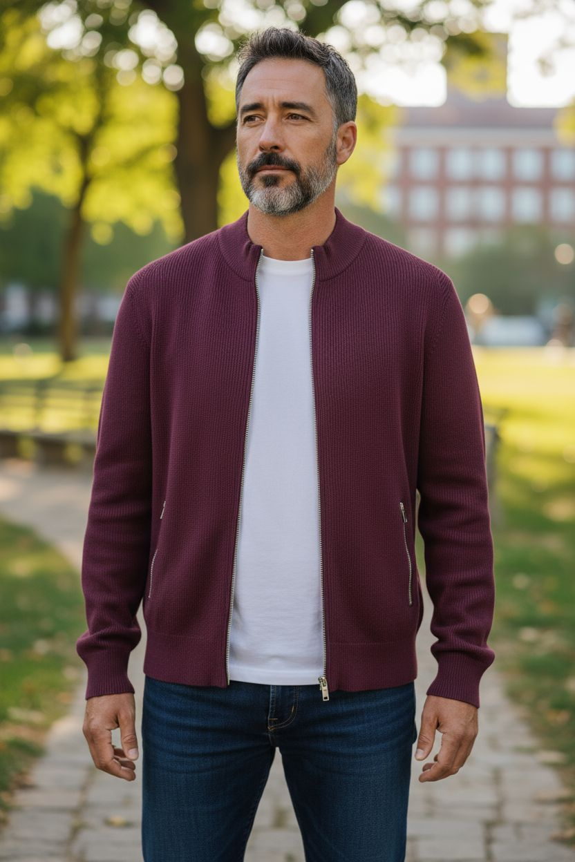 Mens International Concepts Zip-Up Cardigan