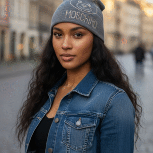 Ladies Moschino Studded Beanie