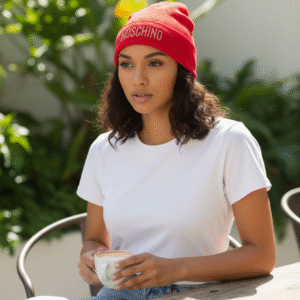 Ladies Moschino Studded Beanie