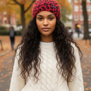 Ladies DKNY Fuzzy Beanie