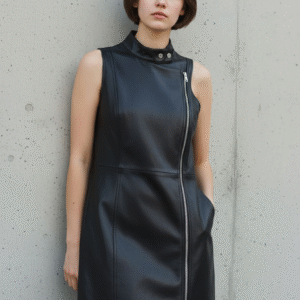 Ladies Armani Exchange Faux Leather Sleeveless Dress