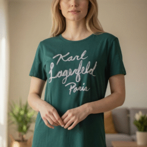 Ladies Karl Lagerfeld Rhinestone Embellished SS T-Shirt