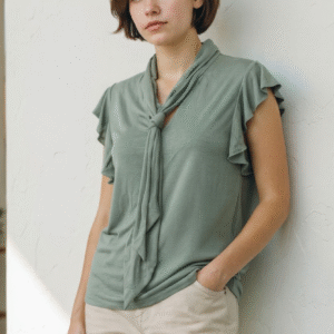 Ladies Ralph Lauren Tie-Bow Blouse